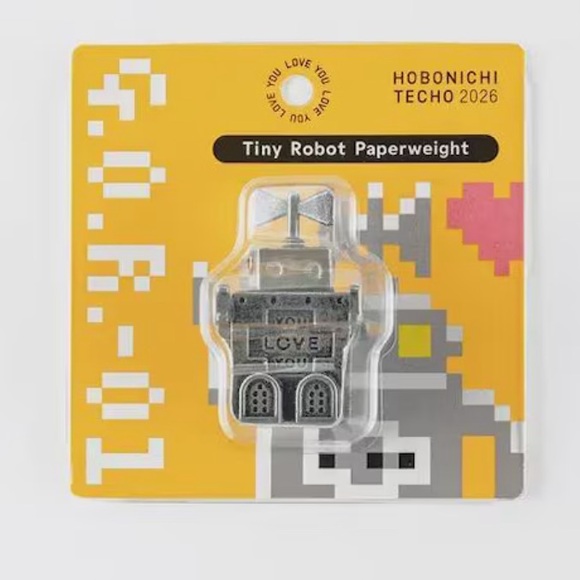 2026 Hobonichi Blue Pen and Silver Robot Paperweight Set - Picture 3 of 10